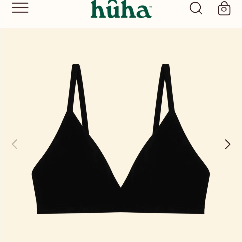 Huha Black Bralette X-Large bra only